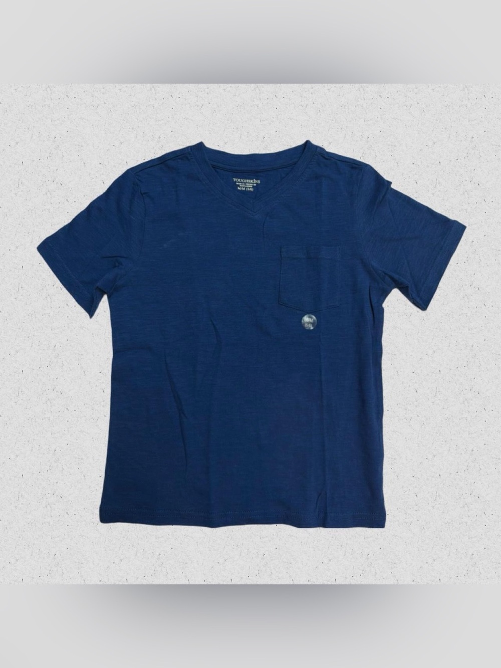 Toughskins Boy’s Dark Blue V-Neck Pocket Tee
